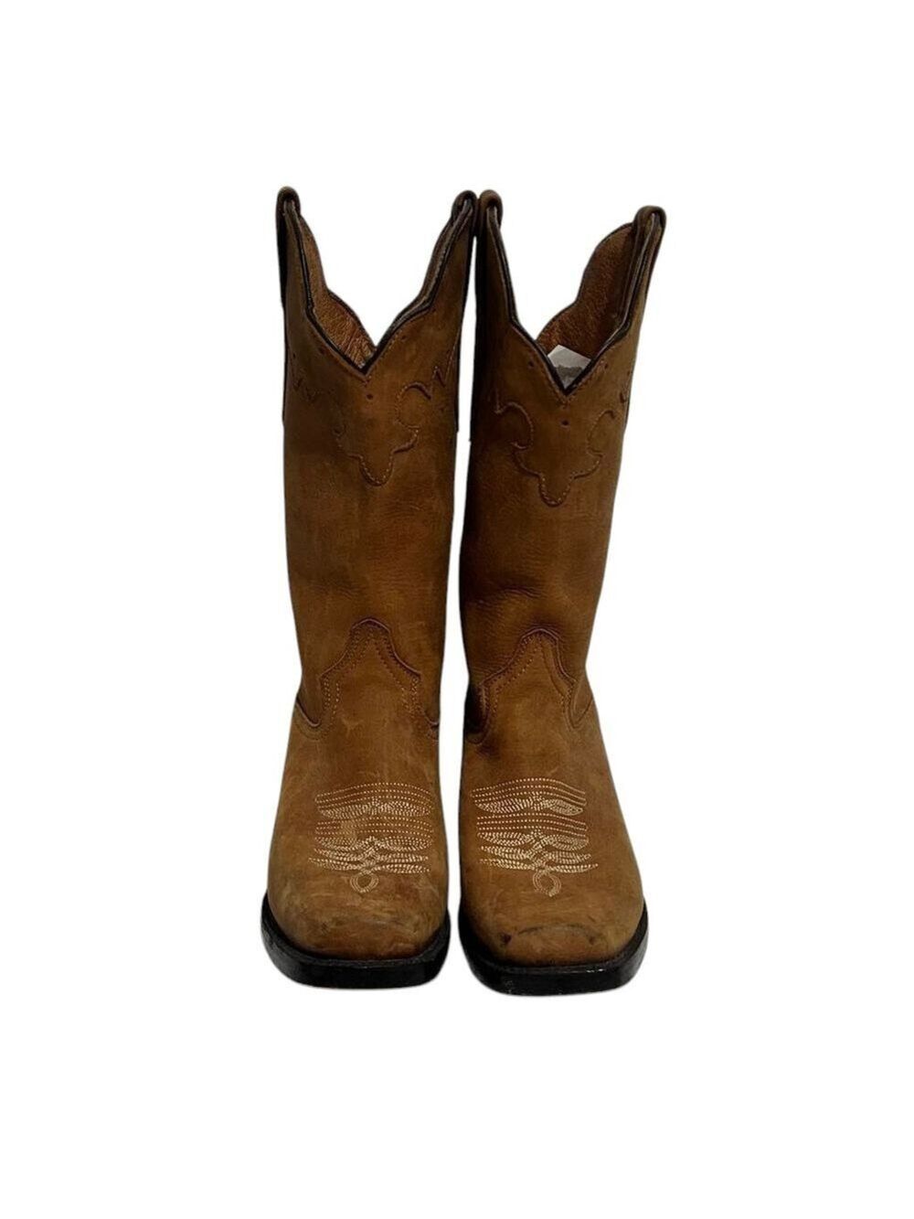 El Pajar Tan Mexican Women's Western Leather Boots Sz 5.5 - Picture 3 of 7